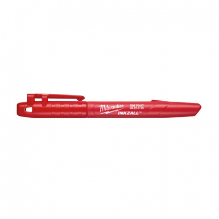Markere - Marker roșu pentru șantier INKZALL™, cu vârf fin, (48223170), MILWAUKEE