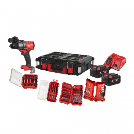 Masini de gaurit si insurubat - Masina de gaurit cu percutie cu acumulator, model M18 FPD3100P-502P, 158Nm, 4933498240 Milwaukee, MILWAUKEE