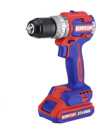 Masina de gaurit si însurubat cu 2 acumulatori 2.0AH, motor fara perii (brushless), EMTOP [2]