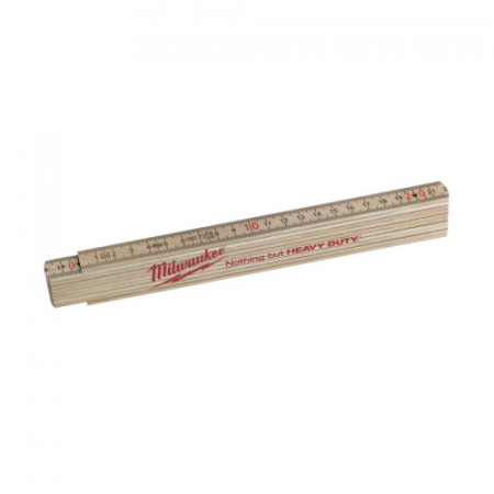 Rigle si echere - Metru de tamplarie subtire din lemn - 2m, (4932459303), MILWAUKEE