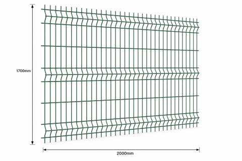Panouri gard - Panou bordurat plastifiat antracit 1700x2000 mm, diametru 4.2