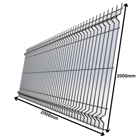 Curte si gradina - Panou bordurat zincat 2000x2000 mm, diametru 3