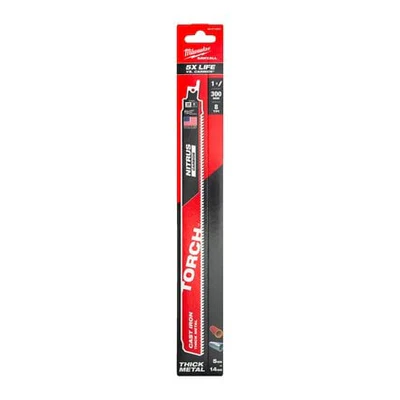 Panza fierastrau sabie HEAVY DUTY TORCH NITRUS CARBIDE pentru metal, TCT TORCH NITRUS 150X8 TPI, 48005261 Milwaukee, MILWAUKEE [1]