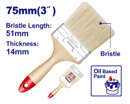 Unelte si accesorii pentru zidarie si zugravit - Pensula 75mm