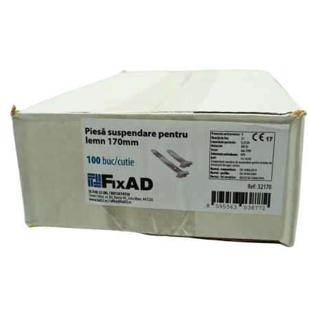 Piesa suspendare CD60 pentru lemn, 170mm lungime, FixAD [5]
