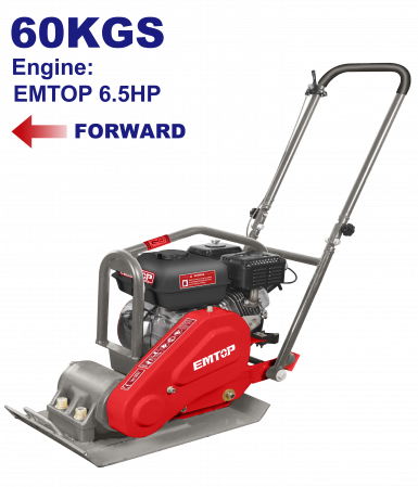 Masini de gaurit si insurubat - Placa compactoare 60kg, 6.5HP, EMTOP