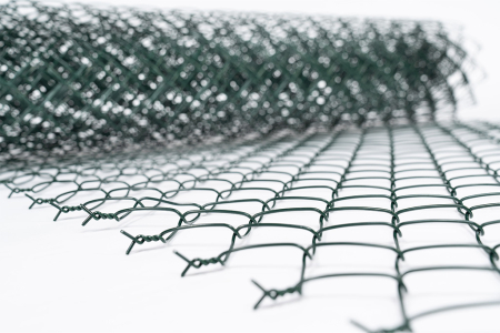 Plasa gard impletita plastifiata O2.8, verde RAL6005 - 1.5mx10m, dimensiune ochiuri 55x55mm [2]