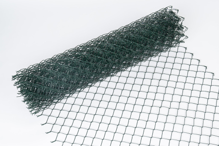 Garduri metalice - Plasa gard impletita plastifiata O2.8, verde RAL6005 - 1.5mx10m, dimensiune ochiuri 55x55mm