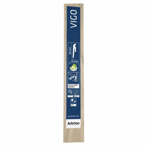 Plintă Duropolimer VIGO 60 Stejar Bradford, Flexibilă, 100% Rezistentă la Apă, 2200 x 60 x 15 mm - DECORA [3]