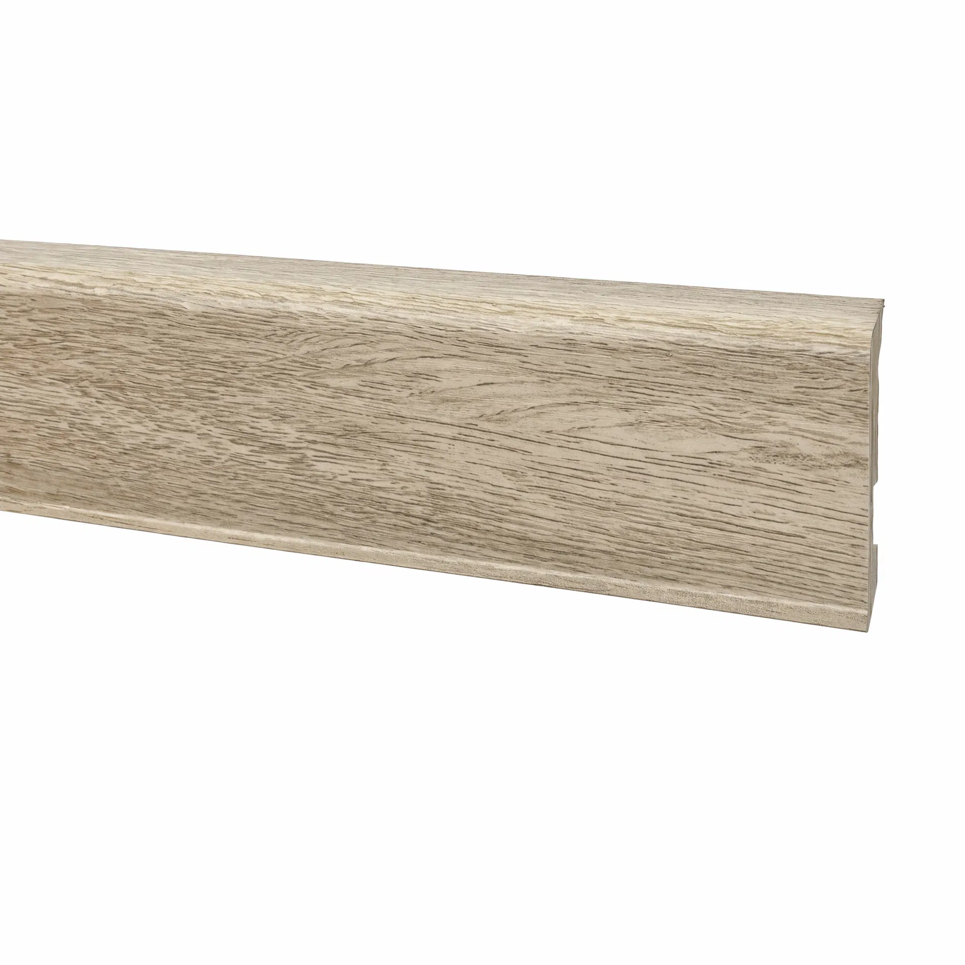 Plintă Duropolimer VIGO 60 Stejar Alba, Flexibilă, 100% Rezistentă la Apă, 2200 x 60 x 15 mm - DECORA [3]