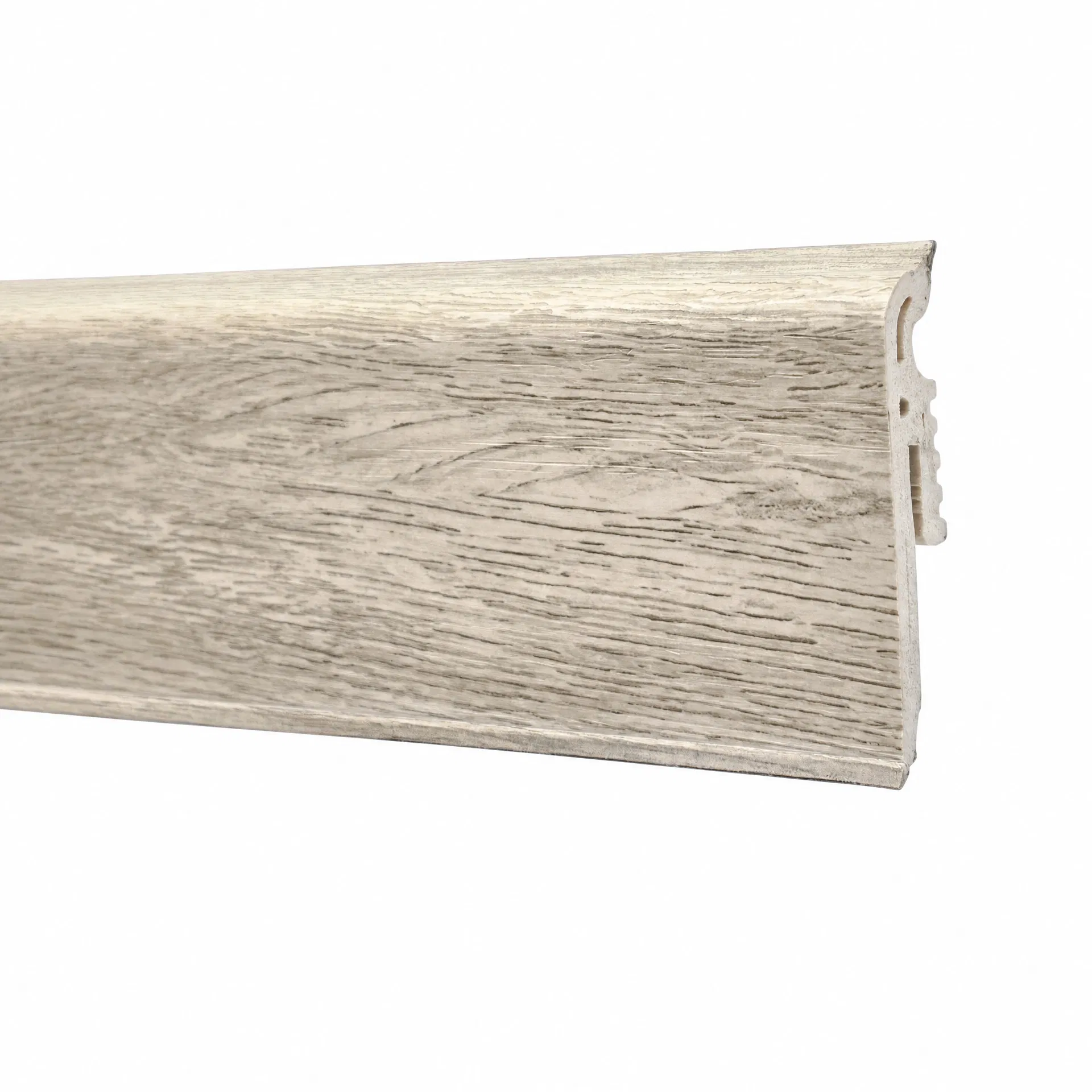 Plinta VIGO - Plintă Duropolimer VIGO 60 Stejar Alba, Flexibilă, 100% Rezistentă la Apă, 2200 x 60 x 15 mm - DECORA