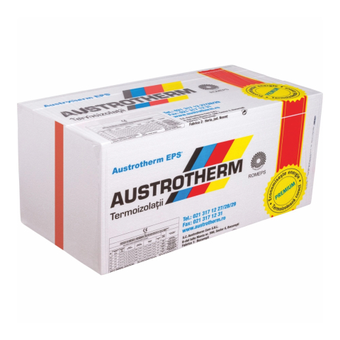 Materiale de constructii - Polistiren expandat EPS AF100, grosime 10 cm, 2.5 m2/bax, 0.25 m3/bax - Austrotherm