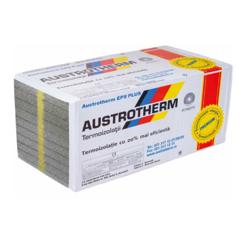 Materiale de constructii - Polistiren expandat grafitat EPS - A100, 5 x 100 x 50 cm - Austrotherm