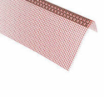 Accesorii termosistem - Profil din PVC cu plasa, 145 g, 7x7 cm, 2,5 m - Plasa decorativa roz 14 cm