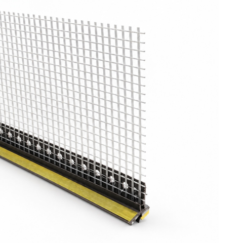 Profil PVC cu plasa si banda de etansare fereastra, maro, 160gr, 2500 mm - FixAD [1]
