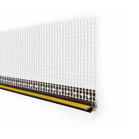 Accesorii termosistem - Profil PVC cu plasa si banda de etansare fereastra, maro, 160gr, 2500 mm - FixAD