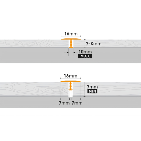 Profile de trecere Arbiton, 16 mm x 100 cm - T16 STEJAR ARGINTIU W3 [1]