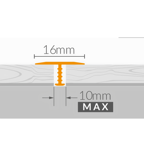 Profile de trecere Arbiton, 16 mm x 100 cm - T16 STEJAR CAPPUCCINO W2 [1]