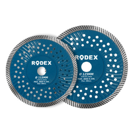 Scule electrice, unelte si accesorii - RODEX 125 MM DİSC DİAMANTAT TURBO FARA FLANSA (100)