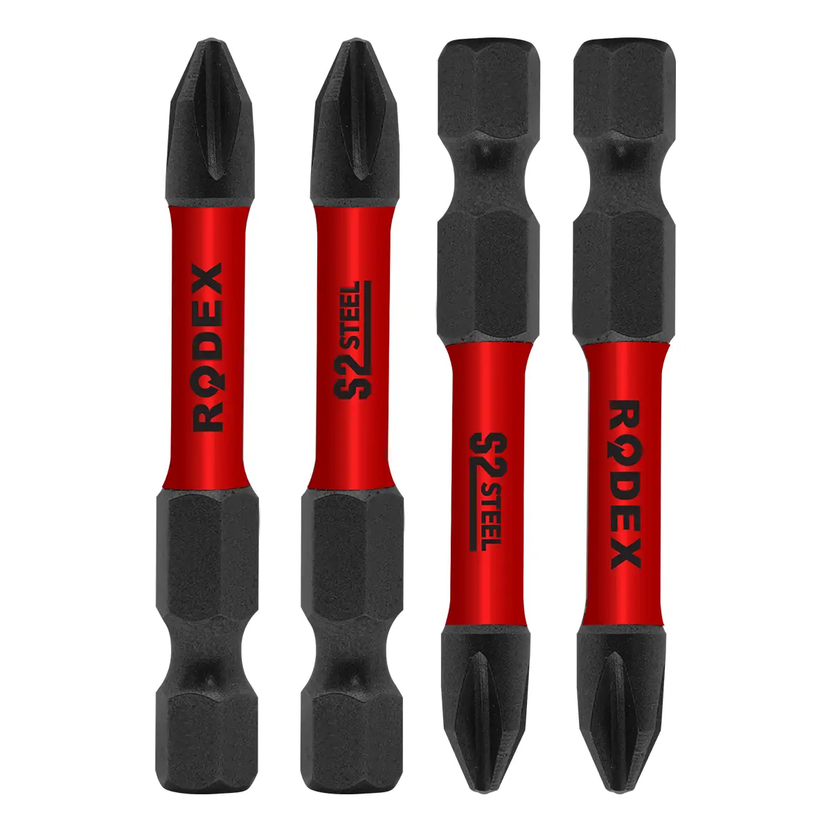 Scule electrice, unelte si accesorii - RODEX BITI DE SURUBELNITA PH2*50 BIT TORSION 2 BUC/CARD SANDWICH