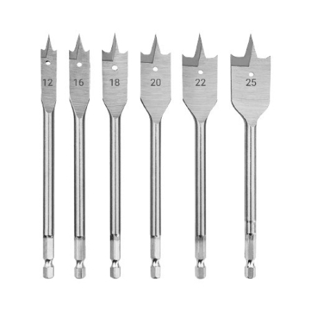 Scule electrice, unelte si accesorii - RODEX BURGHIU PLAT PENTRU LEMN 12-16-18-20-22-25MM (ABTF001) (100)