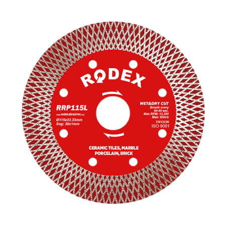 Scule electrice, unelte si accesorii - RODEX DISC DE FIERASTRAU DIAMANTAT USCAT&UMED CU SEGMENT GIGANT 125MM DISC AGRESIV(100)
