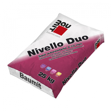 Sape de egalizare, sape autonivelante si pardoseli industriale - Sapa autonivelanta Baumit Nivello Duo, interior, 25 kg
