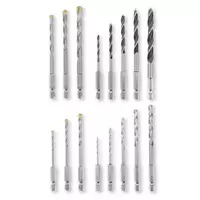 Set 16 burghie M-CASE, lemn, piatra, metal cu tija E 6.3, cutie de depozitare, Einhell, 49108953, Einhell [1]