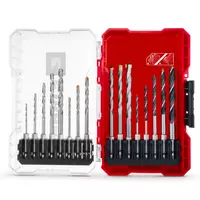 Set 16 burghie M-CASE, lemn, piatra, metal cu tija E 6.3, cutie de depozitare, Einhell, 49108953, Einhell [3]