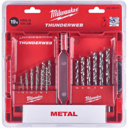 Set 19 burghie pentru metal Milwaukee THUNDERWEB HSS-G (4932352374), MILWAUKEE [1]