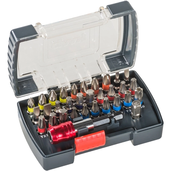 Biti - Set 32 biti si adaptor KWB Einhell, 50 si 75 mm lungime, din otel, 49118470, Einhell