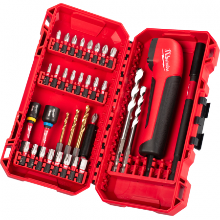 Masini de gaurit si insurubat - Set 35 buc SHOCKWAVE™ IMPACT DUTY - biti, chei tubulare, dispozitiv de însurubat, 4932493653 Milwaukee, MILWAUKEE