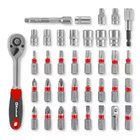 Set 37 biti si chei tubulare, biti 25 mm, cheie cu clichet, suport pentru biti cu schimbare rapida, adaptor, prelungitor, cutie de depozitare, Einhell, 49109022, Einhell [1]