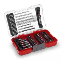 Scule electrice, unelte si accesorii - Set 39 biti si burghie, biti de 25 mm, burghie de metal, burghie pentru lemn, burghie pentru piatra, suport biti 60 mm, chei tubulare, freza cu cap infundat, cutie de depozitare, Einhell, 49108759, Ei