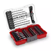 Scule electrice, unelte si accesorii - Set 39 biti si burghie, biti de 25 mm, burghie de metal, burghie universale, suport biti 60 mm, chei tubulare, freza cu cap infundat, cutie de depozitare, Einhell, 49108763, Einhell
