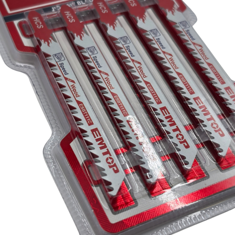 Set 5 lame pentru fiestrau pendular pentru lemn, 74mm - EMTOP [2]