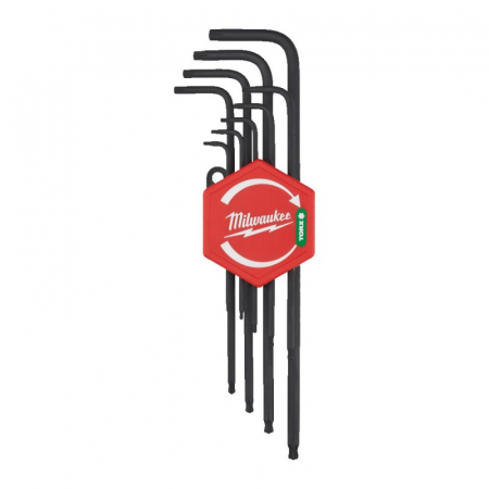 Surubelnite, clesti si chei - Set chei imbus TORX lungi T8-T40, 9 bucăți, (4932492693), MILWAUKEE