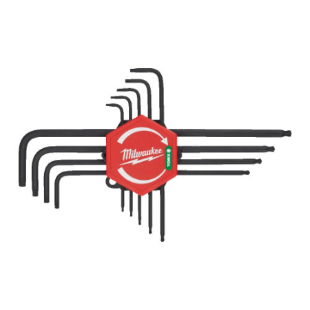 Set chei imbus TORX lungi T8-T40, 9 bucăți, (4932492693), MILWAUKEE [1]