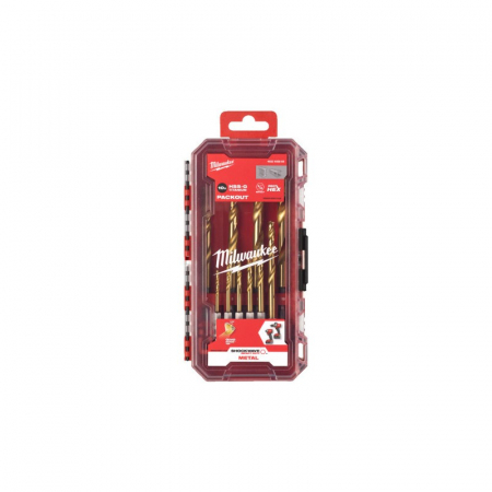 Accesorii si consumabile - Set de 10 burghie HSS-G TIN RED HEX, (4932493865), MILWAUKEE