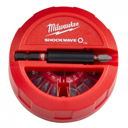 Biti - Set de 15 biti Shockwave in caseta puck, Milwaukee  cod 4932430904, MILWAUKEE