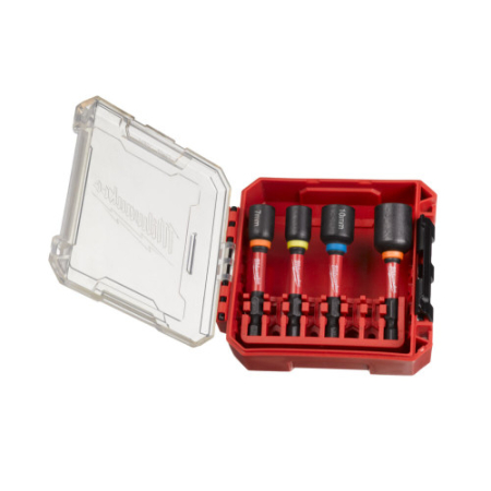 Set de 4 chei tubulare magnetice cu coada 1/4"Hex, Shockwave Impact Duty™ (4932492445), MILWAUKEE [1]