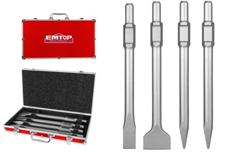 Dalti, spituri, leviere - Set de 4 dălți HEX, EMTOP