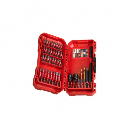 Burghie - Set de 40 biți și burghie Shockwave în casetă (4932492004), MILWAUKEE