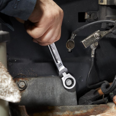 Set de 7 chei combinate cu clichet cu cap flexibil, metric, 4932478557 Milwaukee, MILWAUKEE [2]