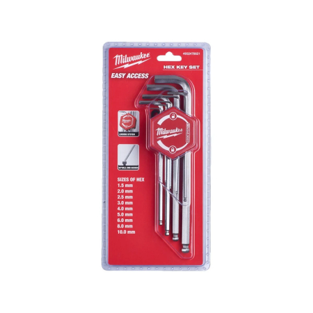 Set de 9 chei imbus hex 1.5-10mm, 4932478621 Milwaukee, MILWAUKEE [3]