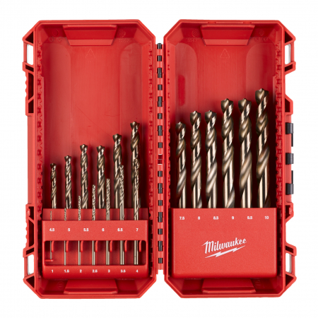 Burghie - Set de burghie HSS Cobalt, Ø1.0-10.0mm, 19buc, 4932493867 Milwaukee, MILWAUKEE