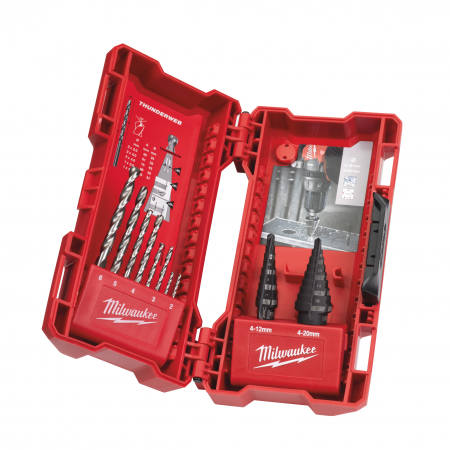 Burghie - Set de burghie in trepte si de gaurire, 10buc, 48899350 Milwaukee, MILWAUKEE