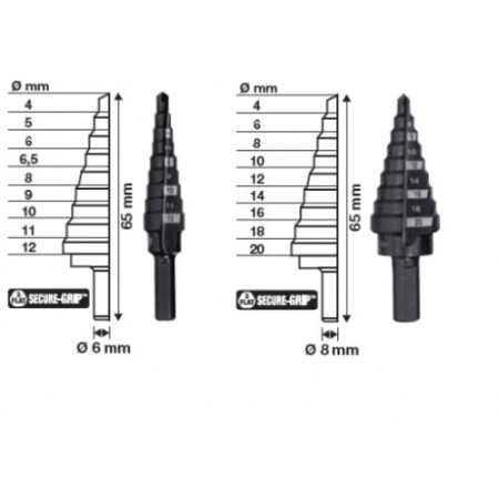 Set de burghie in trepte si de gaurire, 10buc, 48899350 Milwaukee, MILWAUKEE [2]