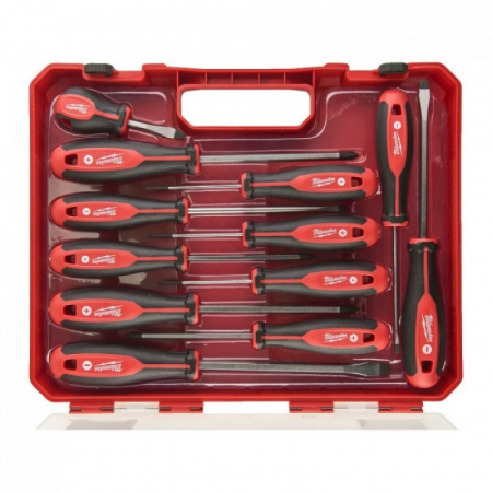 Surubelnite - Set de șurubelnițe cu mâner cu trei-fețe, set4, 12 bucăți, (4932472003), MILWAUKEE