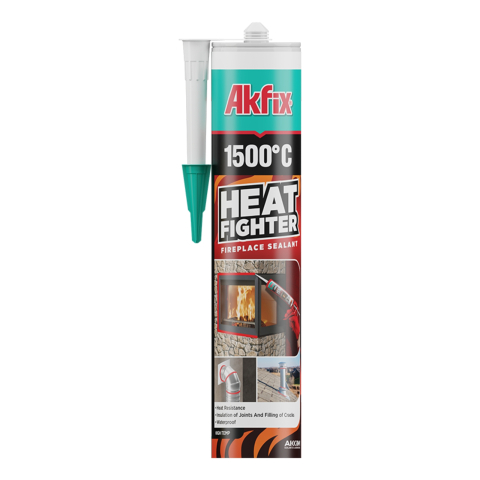Etanse - Sigiliu pentru semineu 1500 Heat Fighter, 280Ml, lichid, negru, Akfix
